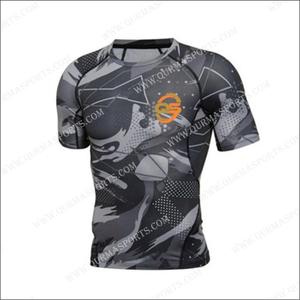 T-shirt de sport pour homme, design personnalisé, sublimation, compression, grande taille, respirant, écologique, séchage rapide, 100% coton, col rond - Product Image 6