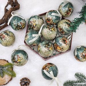 Ensemble de 14 boules de Noël pour découpage, décorations du Nouvel An, ornements suspendus, modèle 75 205L - Product Image 4