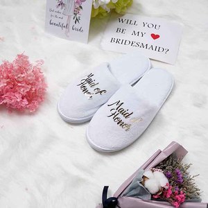 S456A, bata <span class=keywords><strong>de</strong></span> terciopelo dorado <span class=keywords><strong>de</strong></span> alta calidad para mujer, boda, hogar, <span class=keywords><strong>zapatillas</strong></span> <span class=keywords><strong>de</strong></span> <span class=keywords><strong>novia</strong></span> bordadas suaves para mujer - Product Image 6