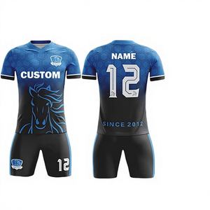 Uniforme de Fútbol de Entrenamiento de Equipo con Logotipo y Números Personalizados, Uniforme de Fútbol Transpirable de Secado Rápido para Estudiantes y Niños - Product Image 1