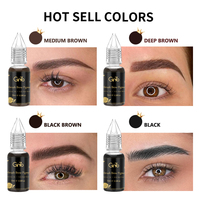 Henné pour sourcils et cils, teinture en gel crème pigmentée avec boîte, rehausseurs de sourcils