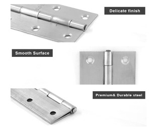 Bisagras Cuadradas Plateadas de Acero Inoxidable para Puerta y Ventana, Bisagra Plegable a Tope, Soldadura de Cierre Suave PARA EL Hogar, Muebles de Cocina de Madera, 1 Pulgada - Product Image 3