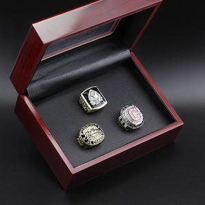 Ensemble de 3 bagues en alliage de championnat de baseball des <span class=keywords><strong>Indians</strong></span> de <span class=keywords><strong>Cleveland</strong></span> 1948 1995 2016 - Cadeau - Product Image 5