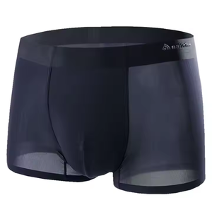 Venta al por mayor de Bóxers para hombre, ropa interior <span class=keywords><strong>s</strong></span>ólida informal, alta calidad, estiramiento, comodidad, sin costuras, bóxers de talla grande, logotipo personalizado, color - Product Image 2