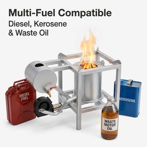 Réchaud portable multi-combustibles robuste pour camping en extérieur, brûleur à huile haute puissance, cuisinière de pique-nique, brûleur de cuisine industrielle - Product Image 5