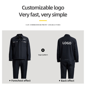 Conjunto de Ropa de Trabajo Resistente 100% Poliéster, Antiarrugas, Uniformes para Trabajadores de Garajes, Chaquetas y Pantalones para Hombre - Product Image 4