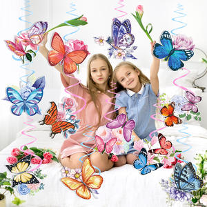 Moderno Primavera Flor Mariposa Tema Espiral Colgante Fiesta Festiva Decoración - Product Image 5