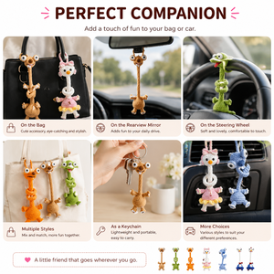 Custom Handmade Fun Long-neck Animal Various Styles Crochet Knitted Eco-friendly Toy Bag Accessories - Product Image 6