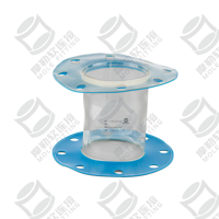 Connecteur flexible cylindrique à bride PU10 Seeflex 040E Polyuréthane transparent de qualité alimentaire
