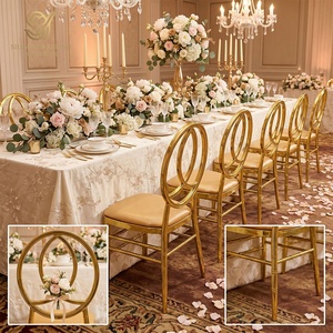 Sedie Chiavari in Ferro Dorato Impilabili e Resistenti per Feste e Matrimoni, Sedie per Eventi e Banchetti all'Ingrosso - Product Image 1