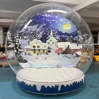 Globe de neige gonflable géant de Noël pour l'extérieur, globe de neige de taille humaine pour la cour arrière, usage commercial