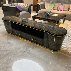 Meubles de maison haut de gamme, appareils multimédias et meuble <span class=keywords><strong>TV</strong></span> en placage de bois finition brillante pour salon, style moderne et luxueux - Product Image 1