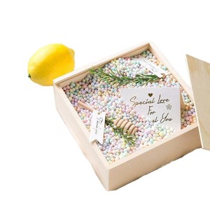 Caja de almacenamiento de madera cuadrada para juego de té, caja de regalo con tapa para regalo de cumpleaños - Product Image 5