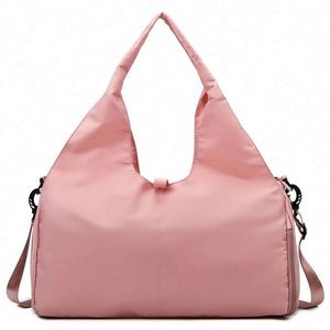 Muestra gratuita 2023 nuevo conjunto de bolsa de yoga para mujer, para fitness, con separación de seco y húmedo, resistente al desgaste, de gran capacidad, para viaje. - Product Image 3