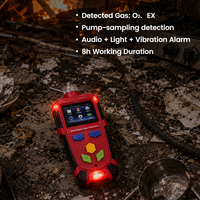 Testeur de gaz O2 EX, moniteur portable de concentration d'oxygène et de gaz combustibles, pompe d'aspiration, unité rechargeable, étanche et anti-explosion