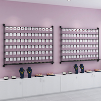 Nouveaux présentoirs à bijoux commerciaux design, présentoirs à bijoux muraux, étagères de rangement pour bijoux en métal, présentoirs à boucles d'oreilles