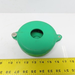 PLC 65596 <strong>Hinged</strong> <strong>Gate</strong> Lockout Green for 2-1/2- 5" Handle <strong>Diameters</strong> Warranty Product - Product Image 1
