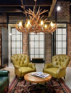 Lampu Gantung Chandelier Antler Retro Amerika Nordik Gaya Bar Lampu Gantung Tanduk Rusa Kamar Tidur Lampu LED - Product Image 5