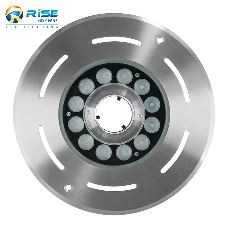 High Quality 304 Stainless Steel RGB DMX512 Controlled 36W IP68 Waterproof LED Fountain Light for Swimming Pool 2-Year Warranty