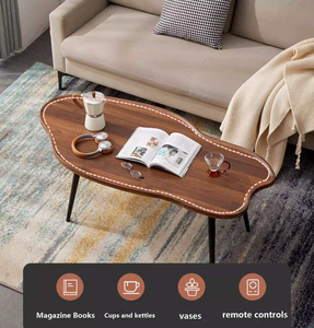 <span class=keywords><strong>Mesa</strong></span> de Centro Convertible de Roble Resistente con Patas de Metal, Diseño Cuadrado Moderno para Sala de Estar y Oficina - Product Image 3