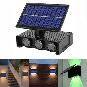 Luz de pared solar al aire libre impermeable terraza exterior pared puerta decoración Villa balcón RGB jardín al aire libre patio Luz - Product Image 1