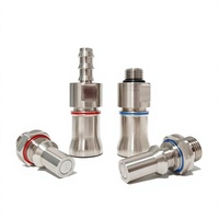 Raccords rapides haute pression Danfoss Stubli UQD04 à refroidissement liquide, interchangeables, conformes OCP, en acier inoxydable 316L poli