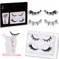 Cils magnétiques synthétiques à 2 paires, effet naturel, sans adhésif, réutilisables, application rapide, 3D, noirs – Meilleures ventes
