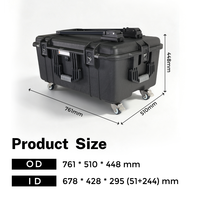 Boîte de rangement étanche industrielle Everest RPC2934A avec valve de ventilation et mousse découpée sur mesure pour pièces de machines lourdes