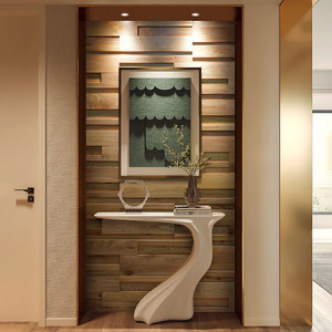 Paneles de Pared de Madera Maciza de Roble de Alta Calidad, Diseño Moderno, Mosaico Artístico para Interiores, Solución de Diseño Gráfico Impermeable - Product Image 3