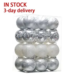 EAGLEGIFTS 2024 Hot Sale Greek Christmas Baubles 24 Pcs Christmas Products Christmas Balls with Thermal Printing