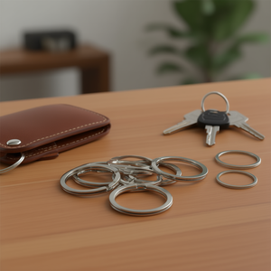 Anello portachiavi Ilan 30 mm colore argento 8 pezzi per accessorio portachiavi - Product Image 2