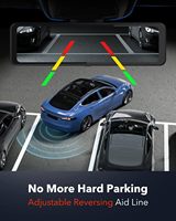 Caméra de tableau de bord pour voiture avec écran tactile 11 pouces 4K HD Carplay, caméra de recul et écran tactile