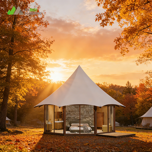 Glamping Hotel Tente Fabricant Vente directe de cabines de luxe pour les vacances en plein air avec <span class=keywords><strong>terrasse</strong></span> - Product Image 2