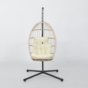Leisure Foldable Hanging Chair Indoor Outdoor Garden Use Single Chair Rope Furniture Steel Rope <b>Swing</b> Chair - Product Image 2