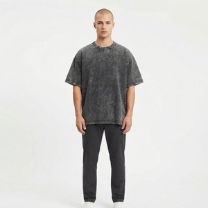 Chemise Homme Grande Taille en Coton Jersey 100% Lavé à l'Acide, Effet Vieilli, Séchage Rapide et Respirante – Vente en Gros de Haute Qualité - Product Image 1