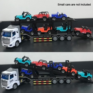 نموذج شاحنة نقل حاويات بلاستيكية عالية الجودة بمقياس 1:36 مع أبواب قابلة للفتح وخاصية السحب للخلف، هدية للأطفال - Product Image 6