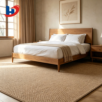 Tapis HENGJIU sur mesure, grand format, aspect sisal, lavable en machine, à poils ras, écologique, en PET recyclé, pour hôtel, bureau, maison