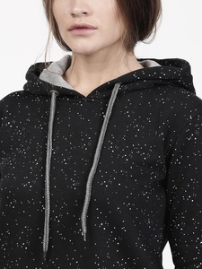 Sweat-shirt décontracté à capuche pour femme, nouveau style, noir, imprimé, avec fermeture éclair, saison d'hiver - Product Image 4