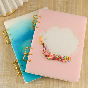 Moldes de silicone para caderno, 5 tipos de moldes de silicone para fazer artesanato DIY, resina epóxi e UV, livre de BPA, para uso manual, ferramentas de fundição, A5 / A7 - Product Image 3