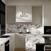Solution tout-en-un : Dressing modulaire moderne de style Hampton avec comptoir en résine et accessoires de salle à manger