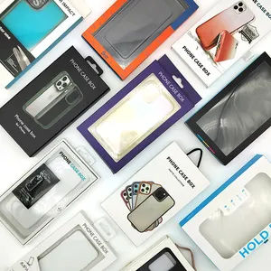 고급 재활용 맞춤형 로고 인쇄 휴대 전화 커버 선물 종이 상자 휴대 전화 케이스 상자 포장