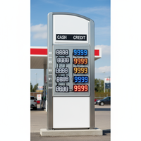 Affiche numérique infrarouge pour station-service en promotion avec affichage d'animations et de texte, indice de protection IP65