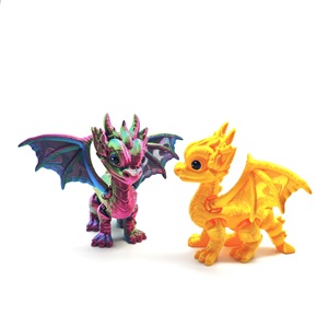 SHIQU Precio de Fábrica, Modelo de Dragón Animal Móvil Impreso en 3D, Juguete de Plástico con Articulaciones y Adornos Decorativos - Product Image 5