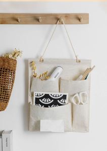 Hua Cheng Durable Minimalist Fabric Foldable Wall Hanging Organizer with Pockets for Kitchen <b>Storage</b> - Product Image 6