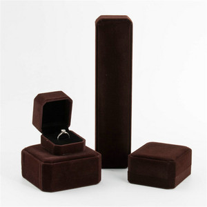 Custom luxury jewelry box wholesale blank velvet ring box