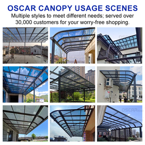 Auvent en alliage d'aluminium, design moderne, antiseptique, <span class=keywords><strong>pour</strong></span> villa extérieure et entrepôt, style fixe, résistant à la chaleur - Product Image 3