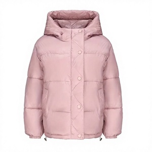 Fashion Casual Women's Crocheted <b>Waterproof</b> Hooded Bubble Plus Size Winter <b>Jacket</b> Shinny OEM Service - Product Image 1