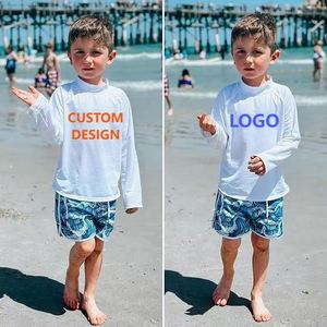 Camiseta de Natación de Manga Larga para Niños, UPF 50, Verano 2025, Personalizada con Logotipo, 100% Poliéster, Lageran - Product Image 1