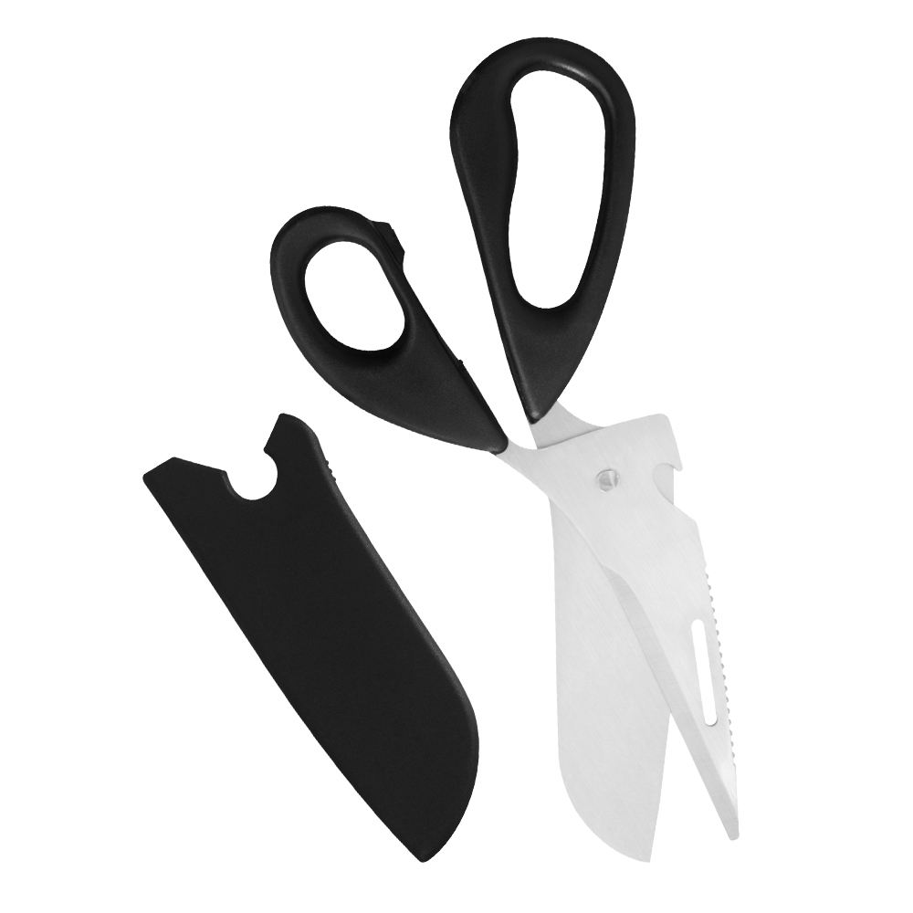 Оптовая продажа съемный Многофункциональный 5 в 1 из нержавеющей стали ножницы Вег фрезы открывалка для бутылок Аксессуары отделиться от кухонные ножницы