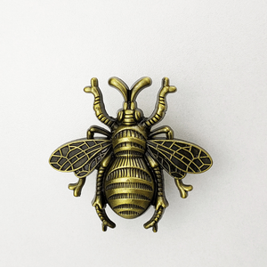 Boutons d'animaux en alliage de zinc solide personnalisés tiroir de meuble en laiton brossé bouton de placard rond de cuisine - Product Image 5